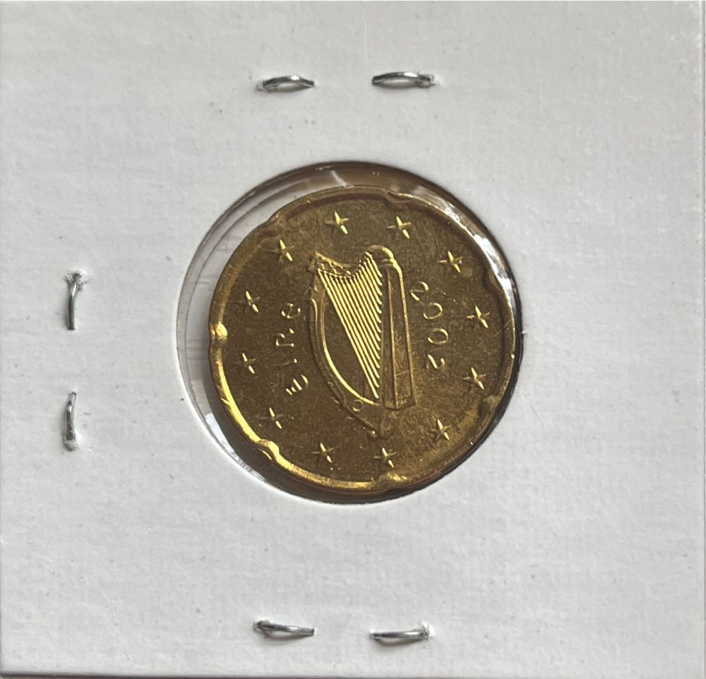Irish 2002 20 Euro Cent (1st Map)  coin collectible - Main Image 2