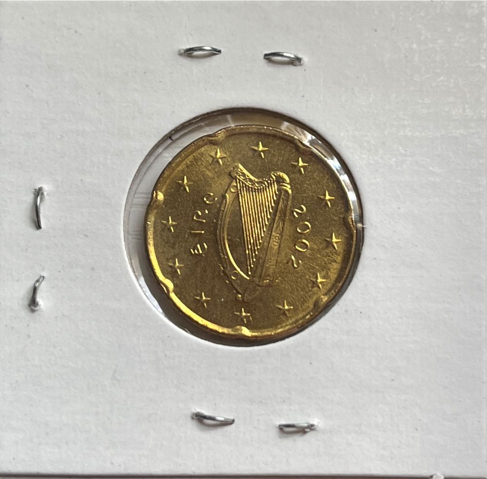 Irish 2002 20 Euro Cent (1st Map)  coin collectible - Main Image 2