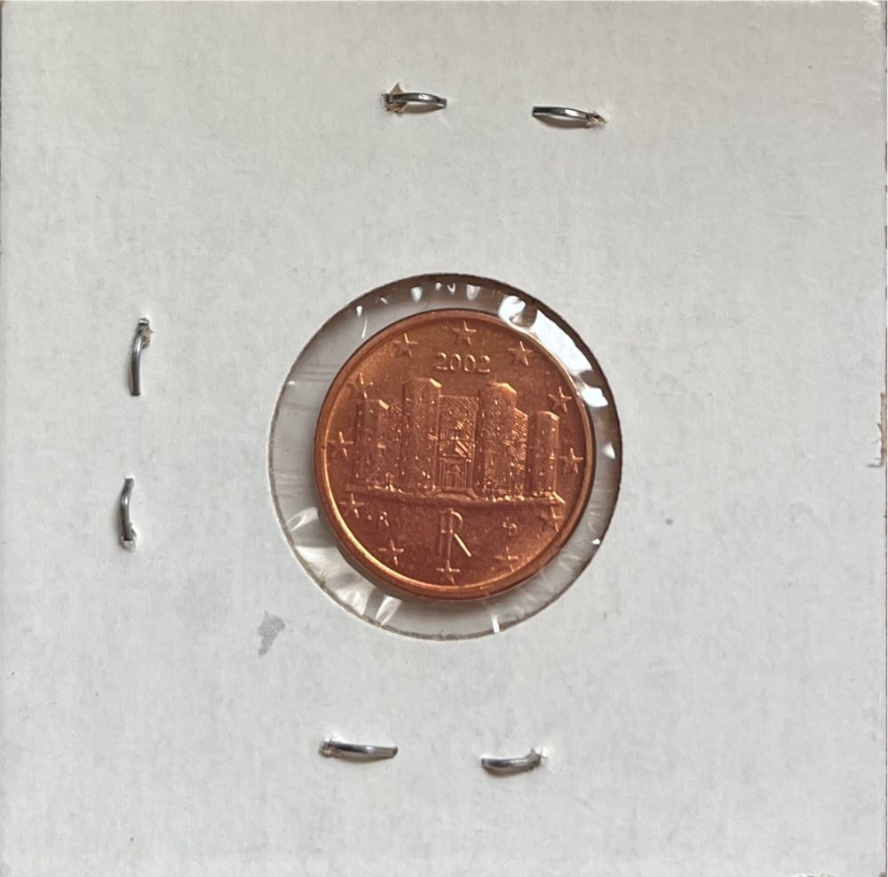 Italian 2002 R 1 Euro Cent  coin collectible - Main Image 2