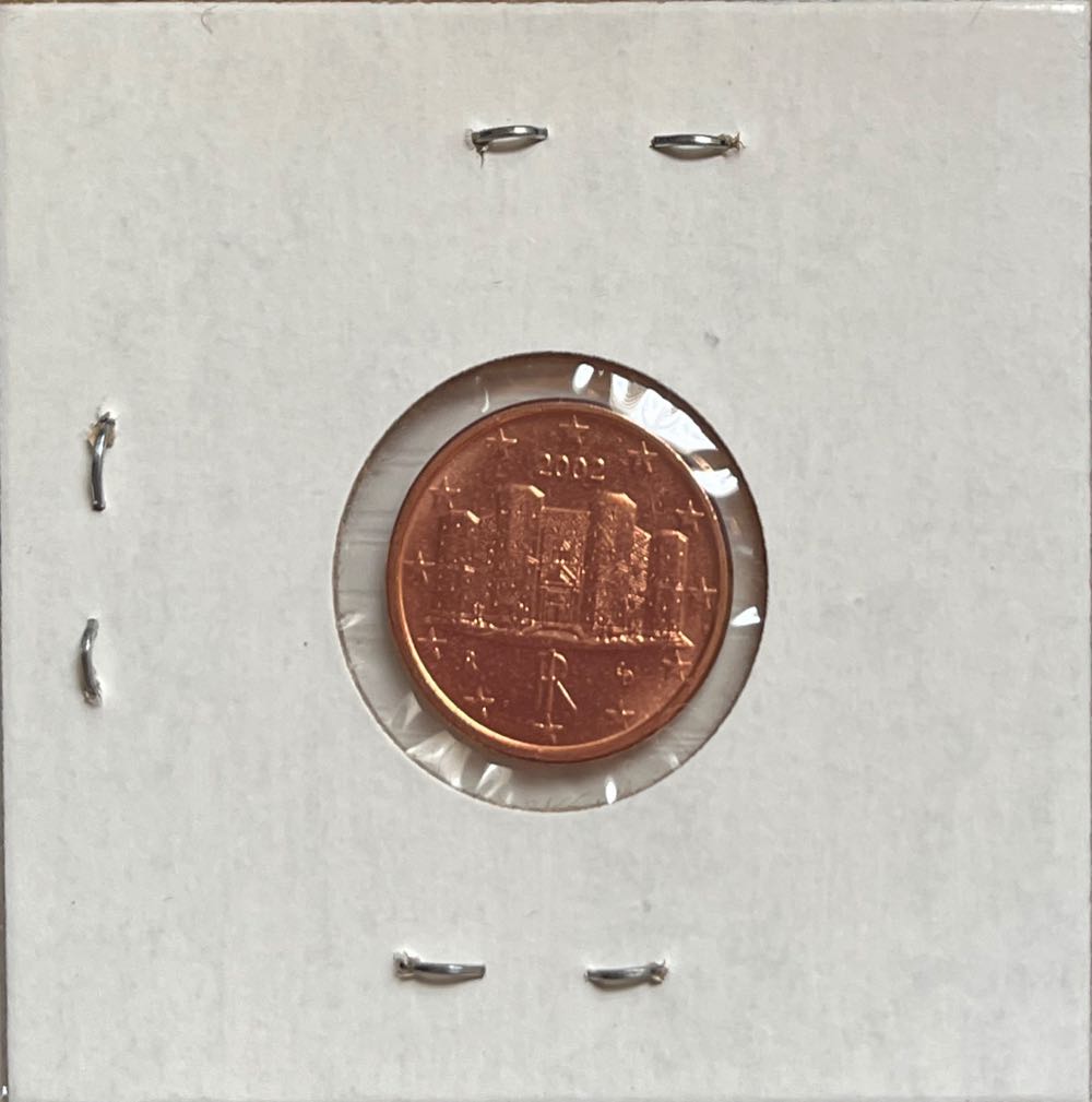 Italian 2002 R 1 Euro Cent  coin collectible - Main Image 2
