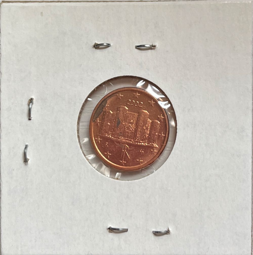 Italian 2002 R 1 Euro Cent  coin collectible - Main Image 2