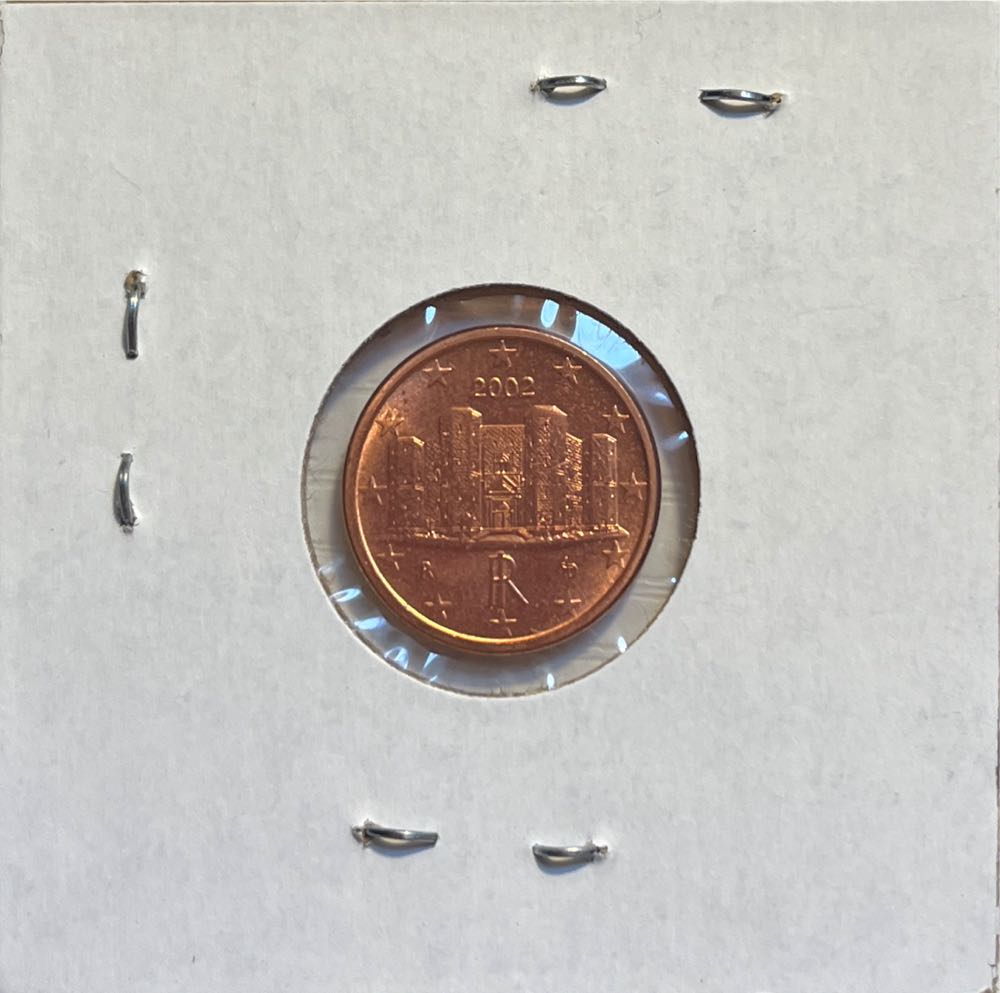 Italian 2002 R 1 Euro Cent  coin collectible - Main Image 2