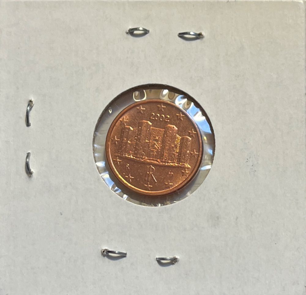 Italian 2002 R 1 Euro Cent  coin collectible - Main Image 2