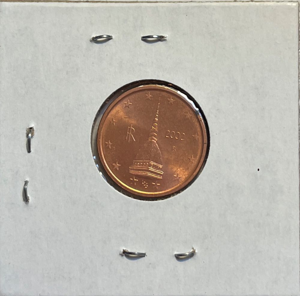 Italian 2002 R 2 Euro Cent  coin collectible - Main Image 2