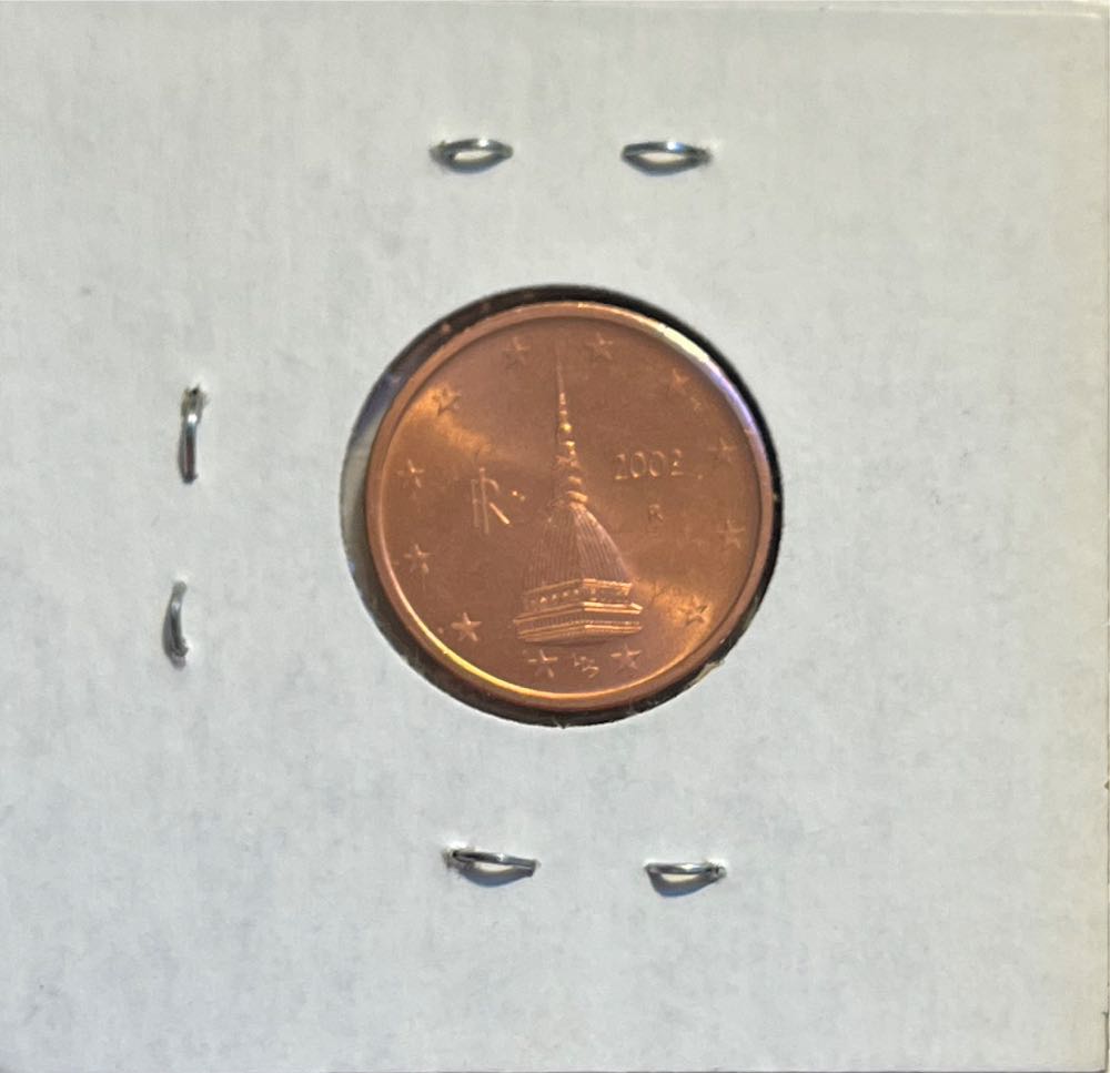 Italian 2002 R 2 Euro Cent  coin collectible - Main Image 2