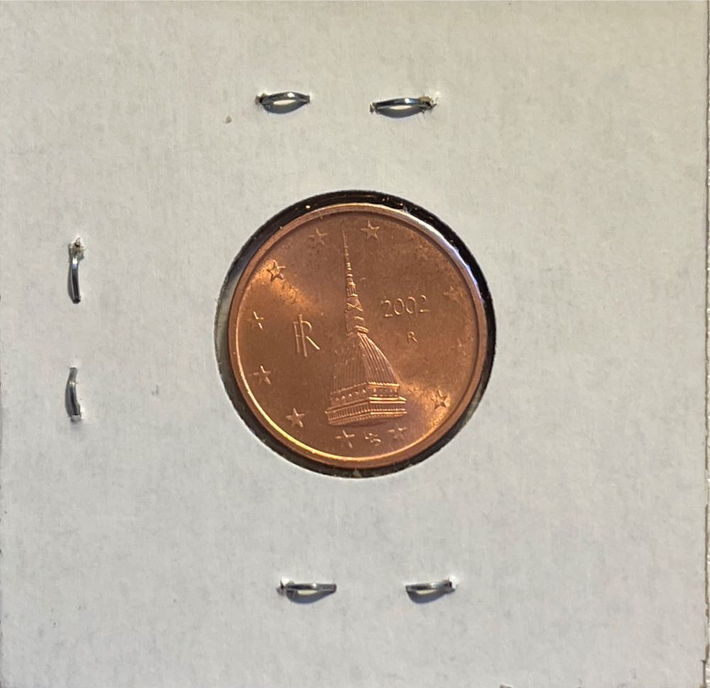 Italian 2002 R 2 Euro Cent  coin collectible - Main Image 2