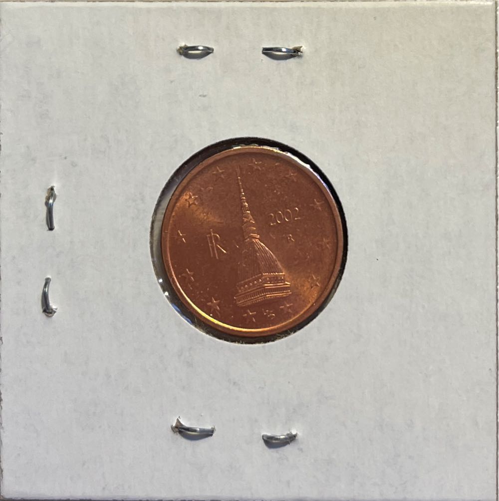 Italian 2002 R 2 Euro Cent  coin collectible - Main Image 2