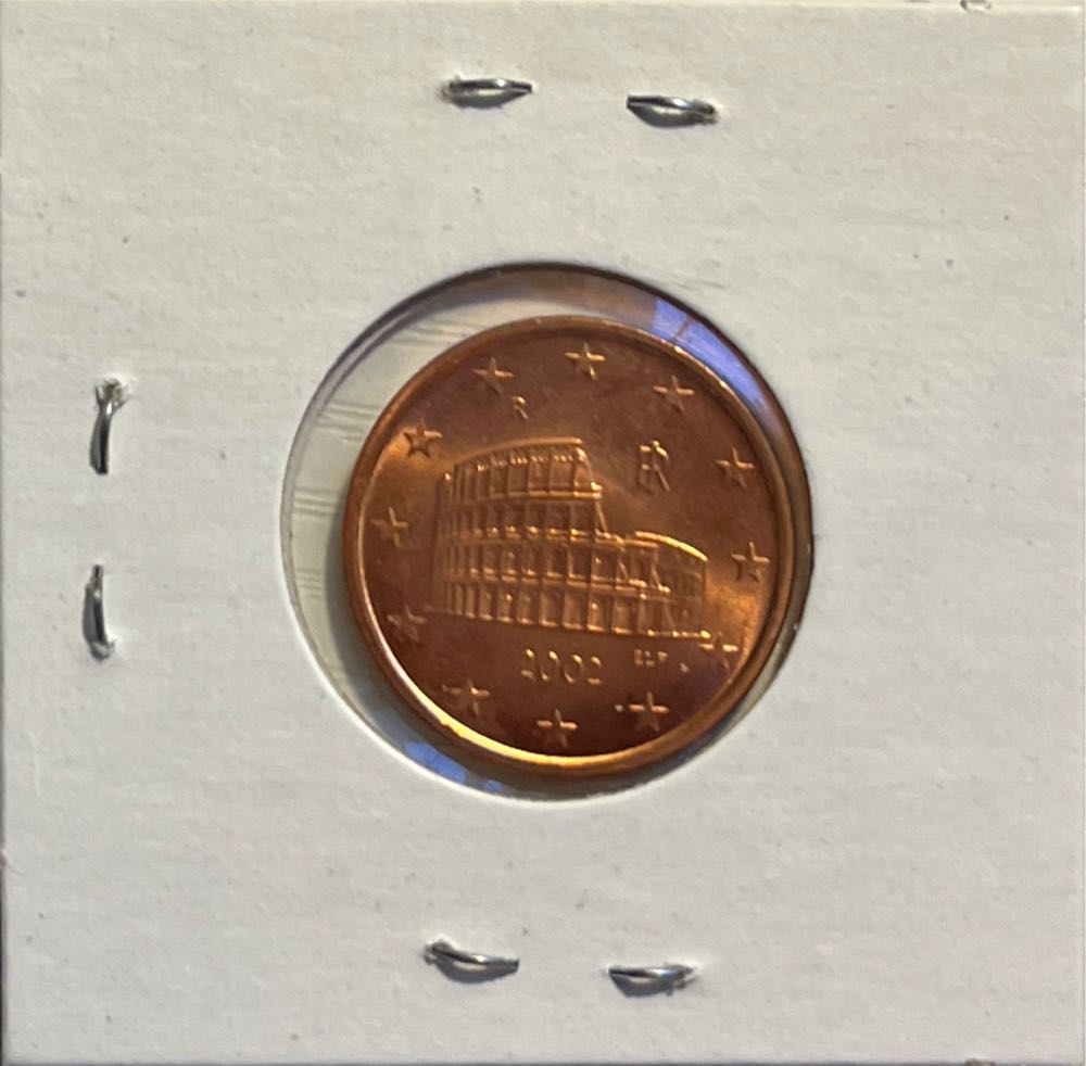 Italian 2002 R 5 Euro Cent  coin collectible - Main Image 2