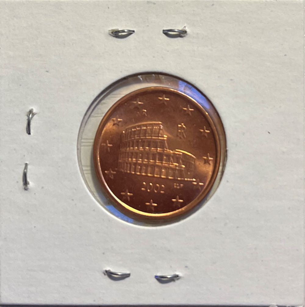 Italian 2002 R 5 Euro Cent  coin collectible - Main Image 2