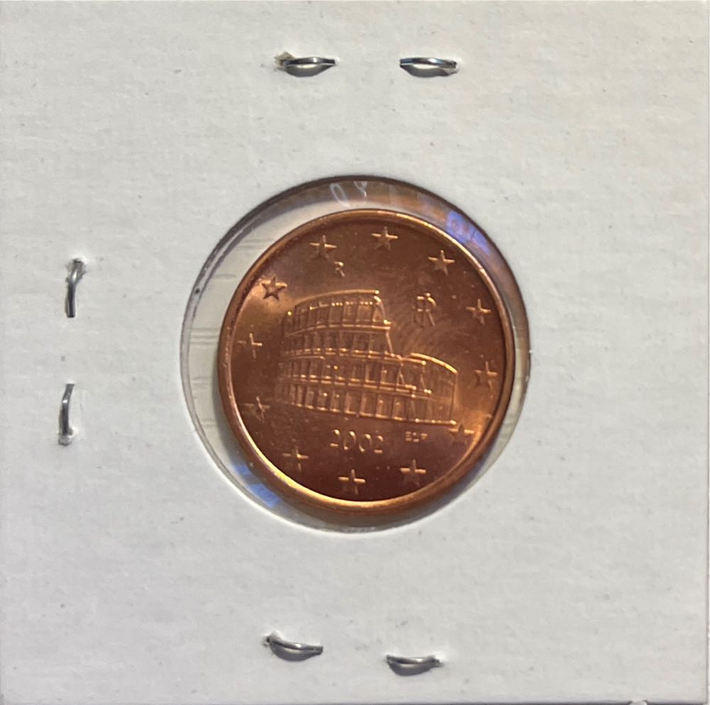 Italian 2002 R 5 Euro Cent  coin collectible - Main Image 2