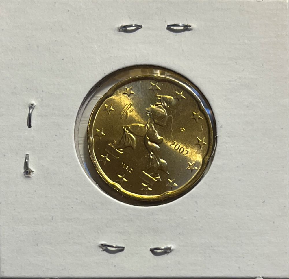 Italian 2002 R 20 Euro Cent (1st Map)  coin collectible - Main Image 2