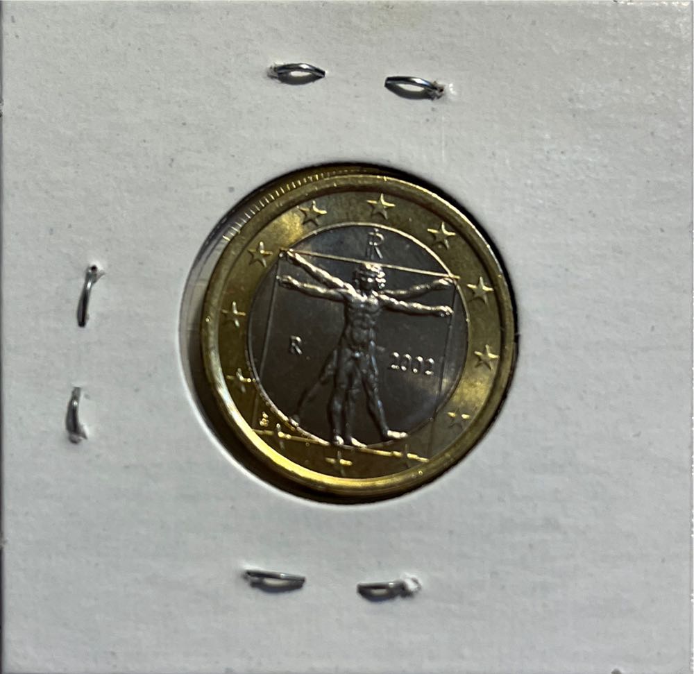 Italian 2002 R 1 Euro (1st Map)  coin collectible - Main Image 2