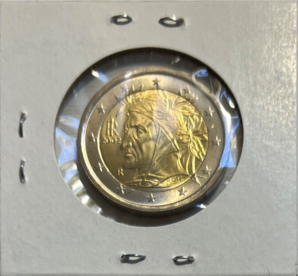 Italian 2002 R 2 Euro (1st Map)  coin collectible - Main Image 2