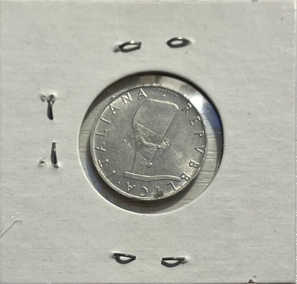 Italian 1985 R 5 Lira  coin collectible - Main Image 2