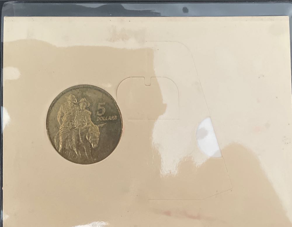 1990 The Anzac 75th Anniversary $5 Coin  coin collectible - Main Image 2