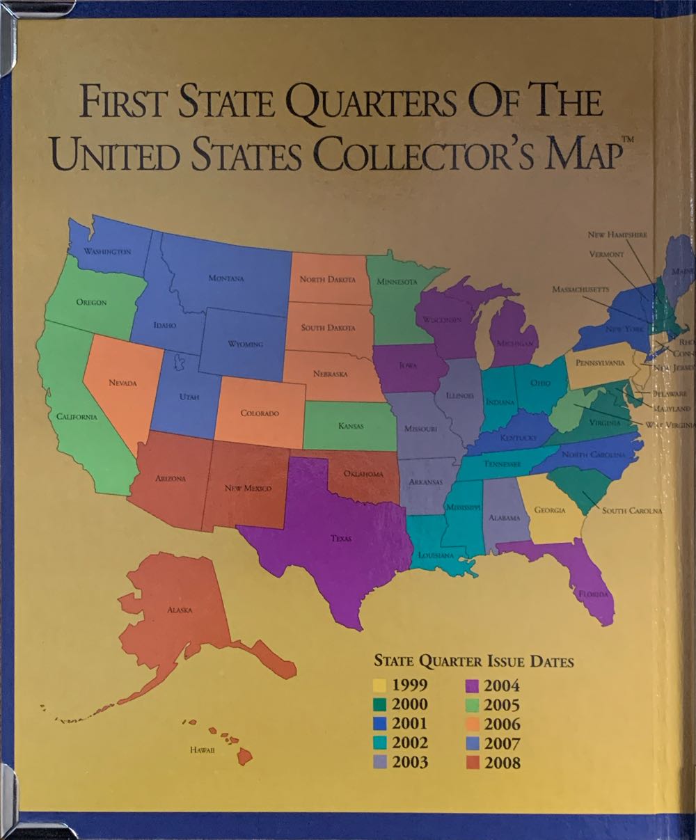 Of Us Collectors Map New First State Quarters Of The United States Collectors 2008 Complete Collector’s Set Book Collector’s Commemorative Fifty Album 50 Quarter With Series Certified 1 2009 Program Box State’s W All Edition No. No  coin collectible [Barcode 097298050305] - Main Image 4
