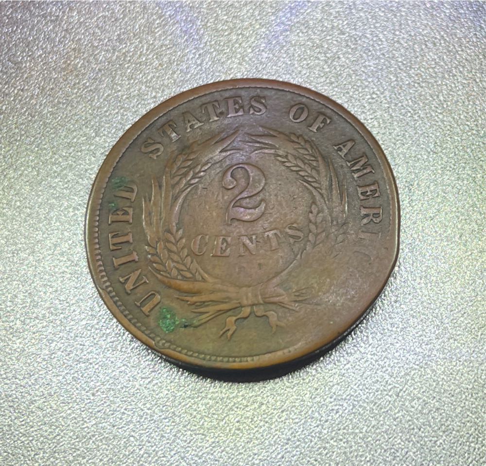 1865 Two Cent piece  coin collectible - Main Image 2