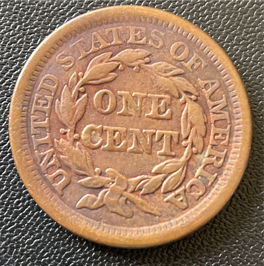 1853 Braided Hair Cent  coin collectible - Main Image 2