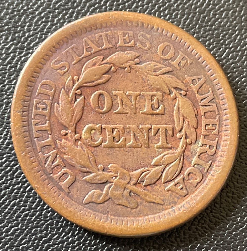 1853 Braided Hair Cent  coin collectible - Main Image 2