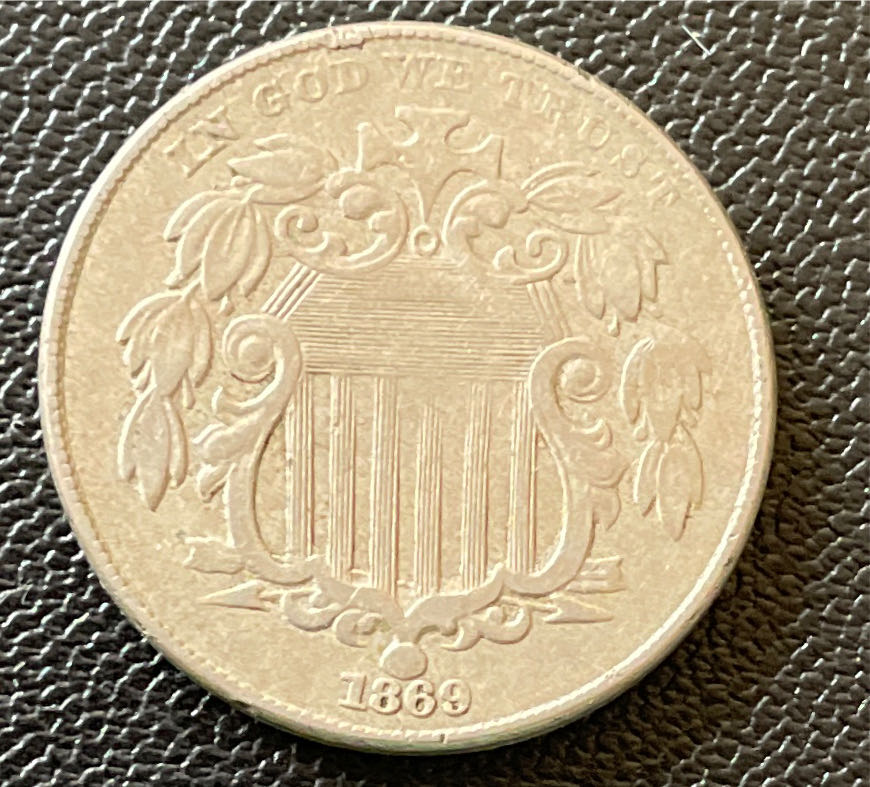 1869 Shield Nickel  coin collectible - Main Image 2
