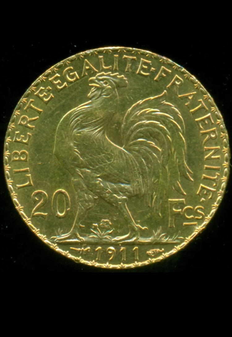 1911 Gold Franc  coin collectible - Main Image 2