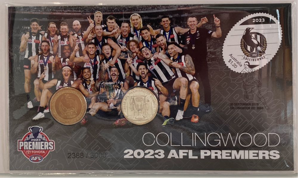 Australia Post Collingwood AFL Premiers Limited Edition 3000  coin collectible [Barcode 9349766019446] - Main Image 2