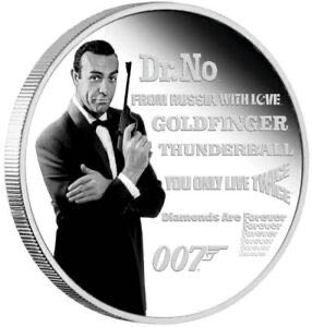 James Bond 007 Legacy Series 1st Issue 1oz Silver Proof Colored $1  coin collectible [Barcode 9327025047553] - Main Image 1