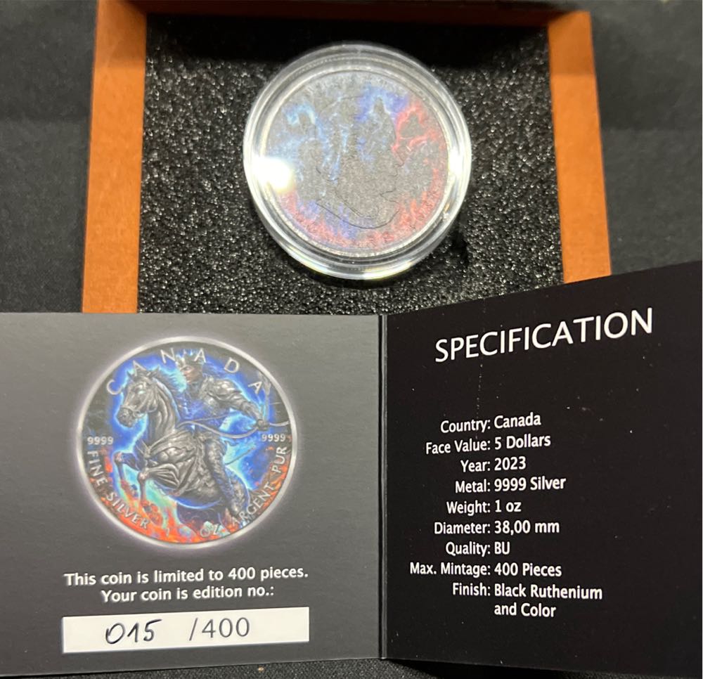 Canada Maple Leaf - 2023 Four Horsemen Of The Apocolypse Colorized  coin collectible - Main Image 3