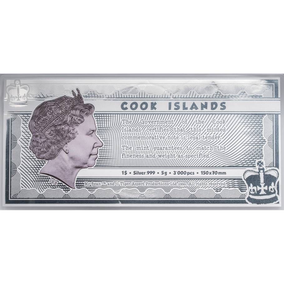 MR. BEAN – BANK NOTE – 2021 5 GRAM $1 PURE SILVER BANK NOTE  coin collectible - Main Image 2