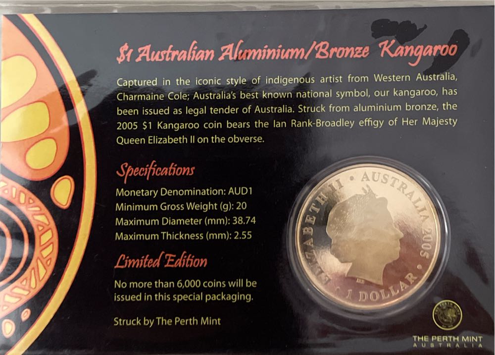 2005 Kangaroo One Dollar Coin  coin collectible - Main Image 2