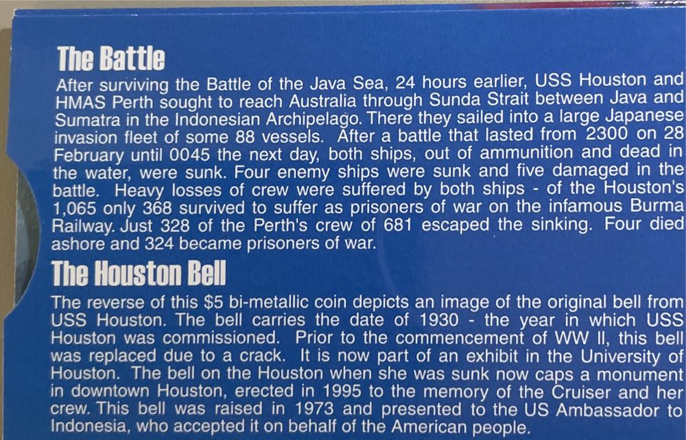 Uss Houston  coin collectible - Main Image 2