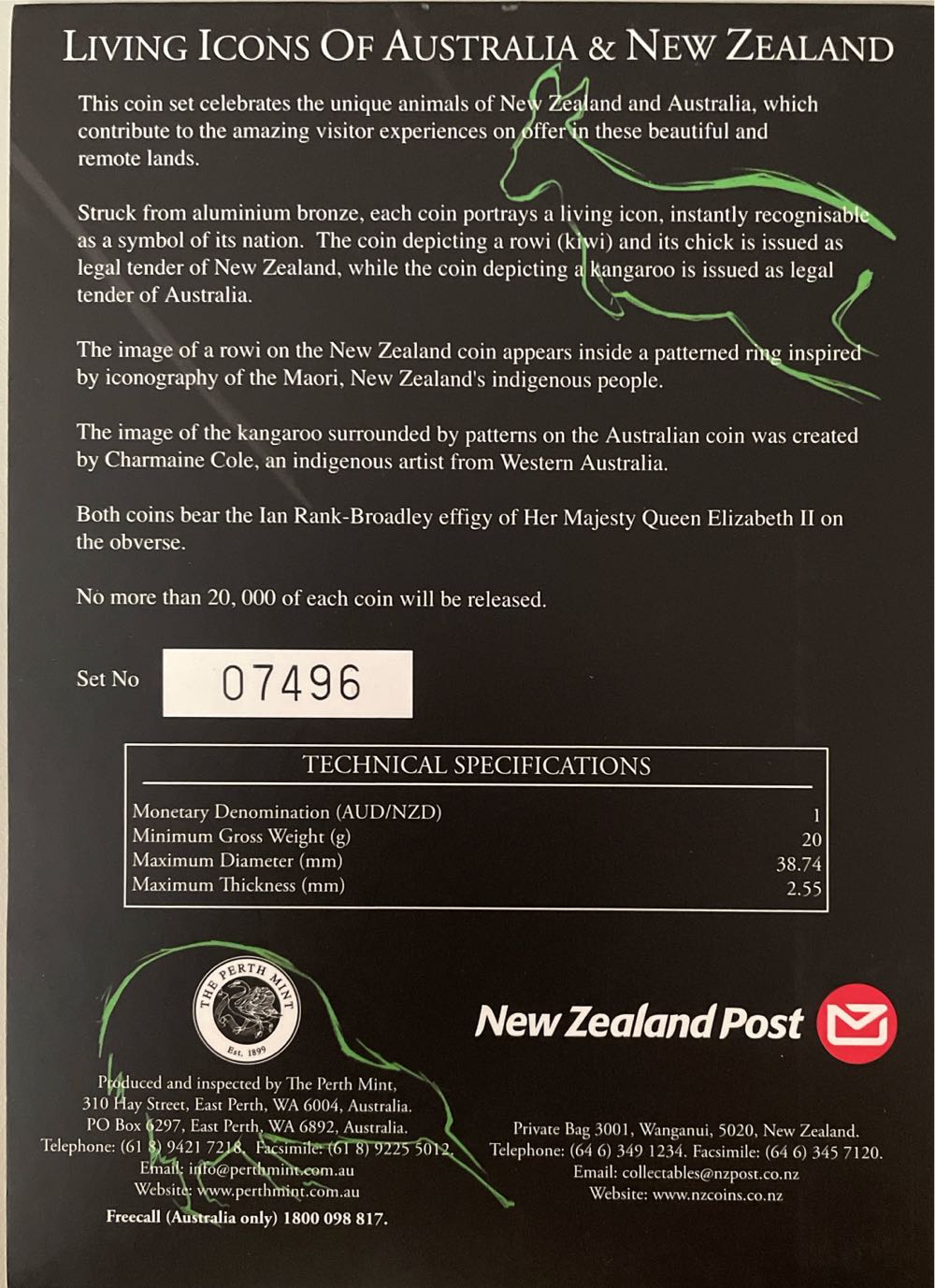 Living Icons Of Australia & New Zealand  coin collectible [Barcode 9327025012087] - Main Image 4