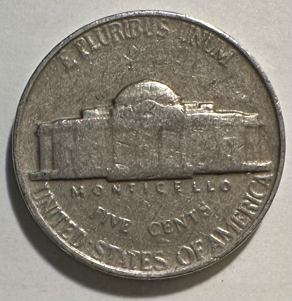 Nickel Jefferson 1958  coin collectible - Main Image 2