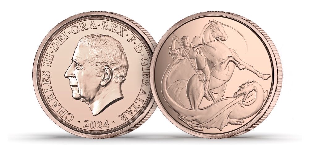 The ’Sovereign 2024’ Brilliant Uncirculated Gold Quarter Sovereign  coin collectible - Main Image 2