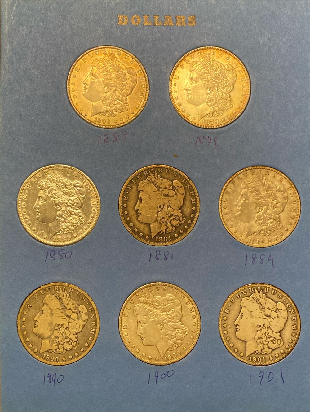 Coin Book 100 - Dollars - Morgan Silver 1878-1888  coin collectible - Main Image 3