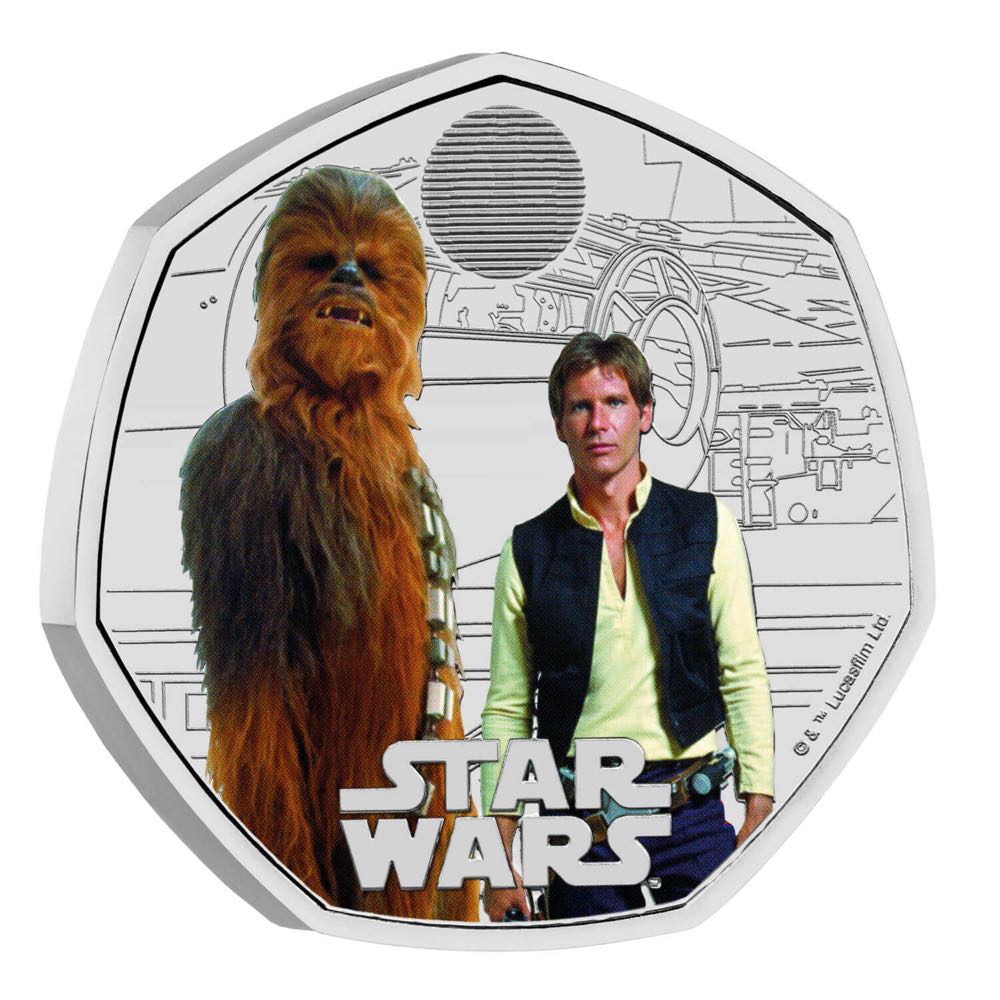 Han Solo and Chewbacca Brilliant Uncirculated Colour Coin  coin collectible - Main Image 2