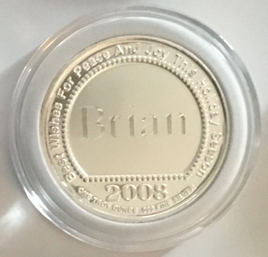(BCs) Christmas Coin -2008 Seasons Greetings  coin collectible - Main Image 2