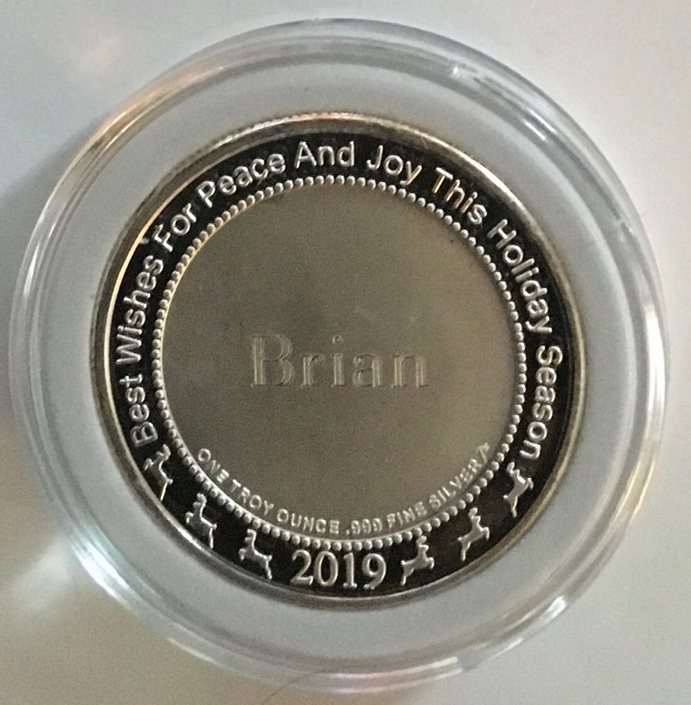 (BCs) Christmas Coin -2019 Seasons Greetings  coin collectible - Main Image 2