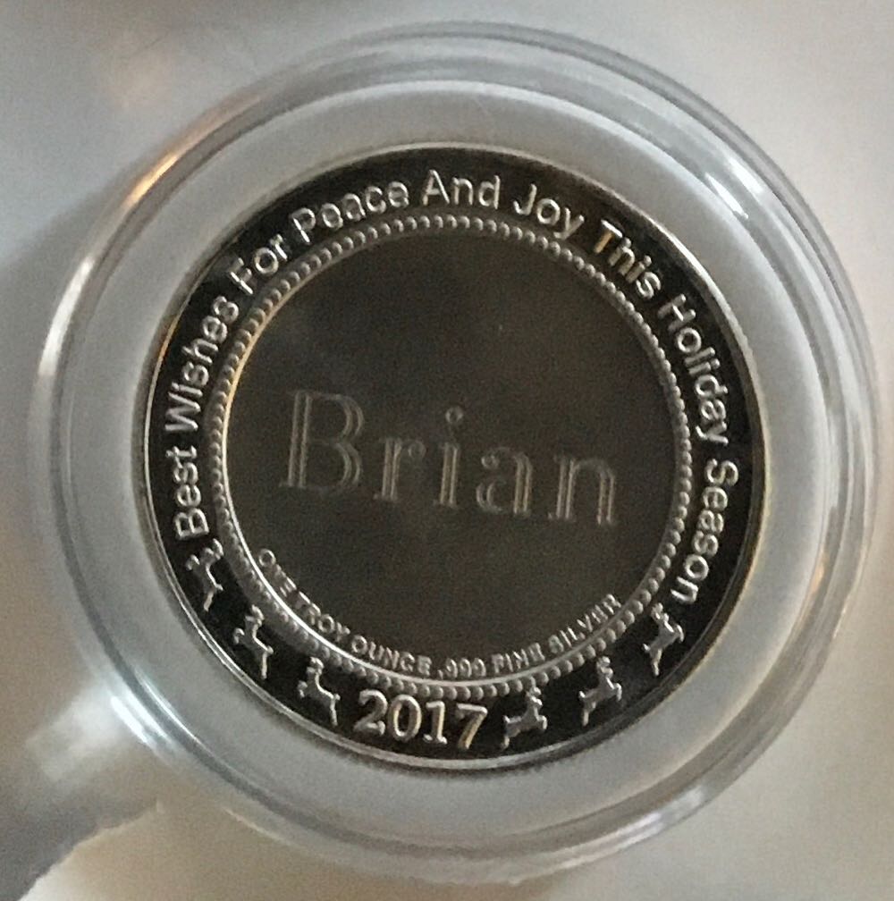 (BCs) Christmas Coin -2017 We wish You A Merry Christmas  coin collectible - Main Image 2