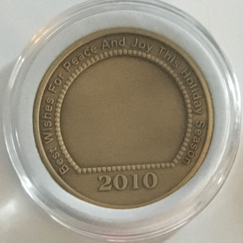 (BCs) Christmas Coin -2010 Bronze Warm Holiday Wishes  coin collectible - Main Image 2