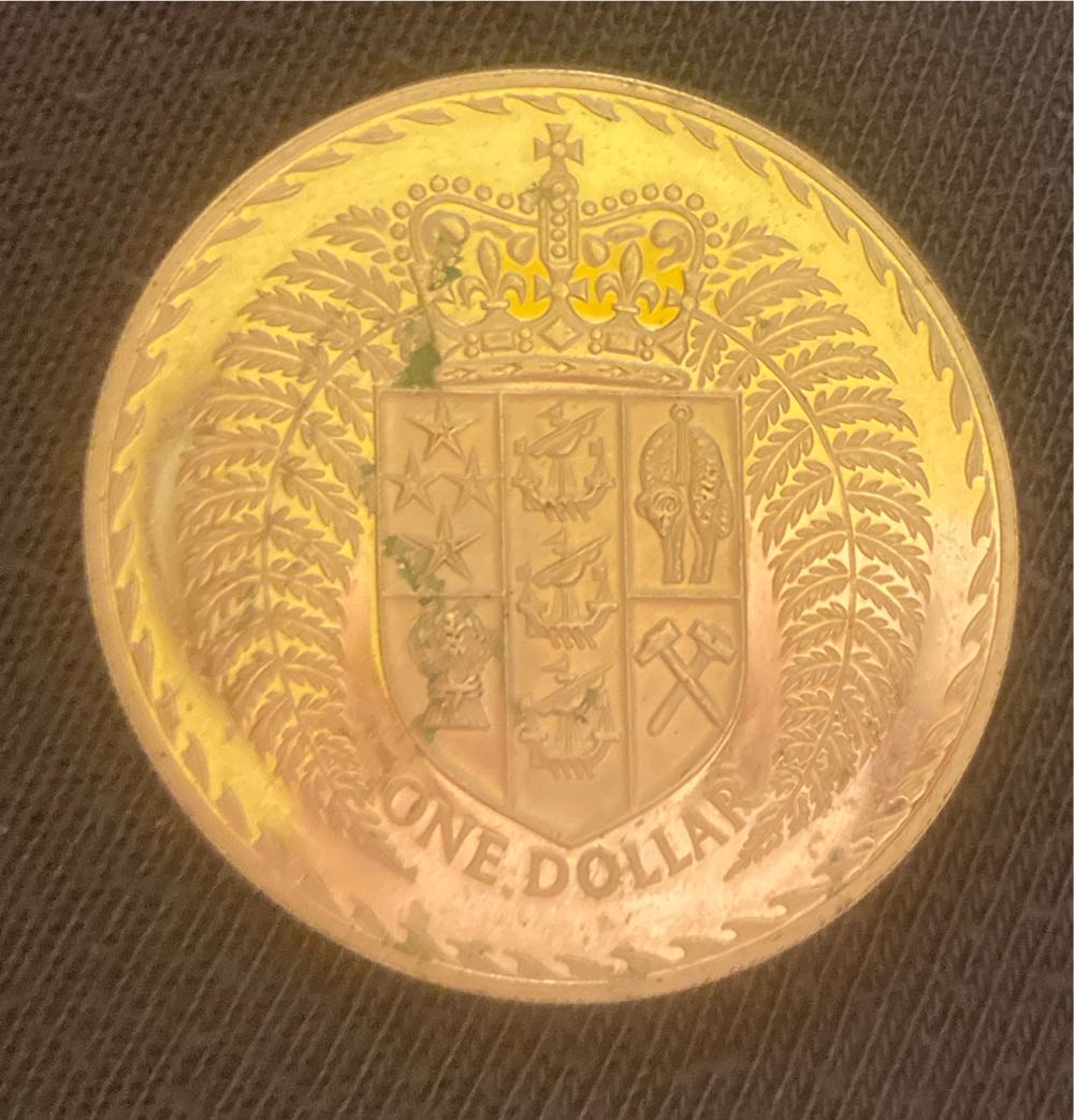 1971 Elizabeth New Zealand One Dollar Coin  coin collectible - Main Image 2
