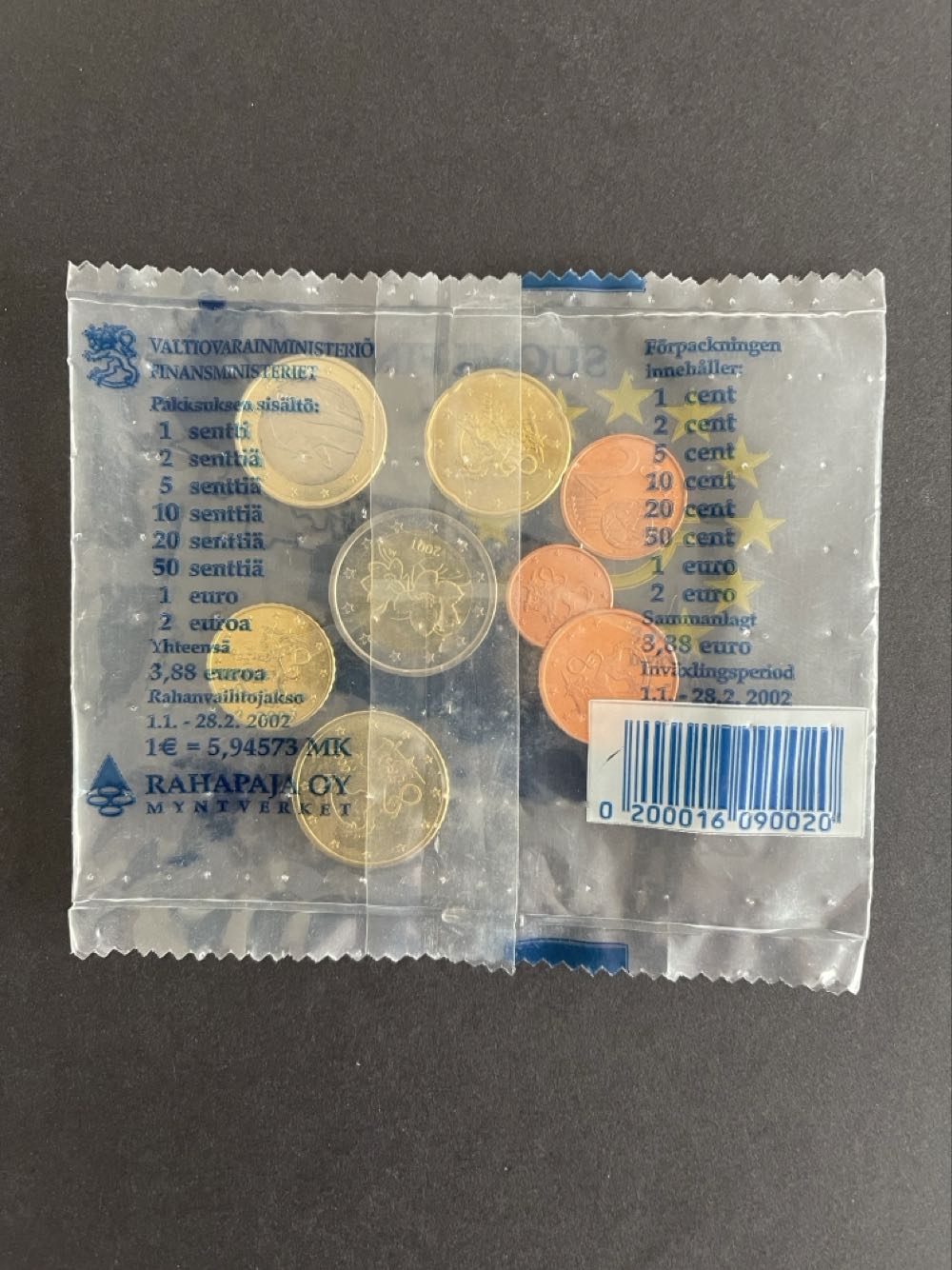 Euro Finland  coin collectible [Barcode 200016090020] - Main Image 3