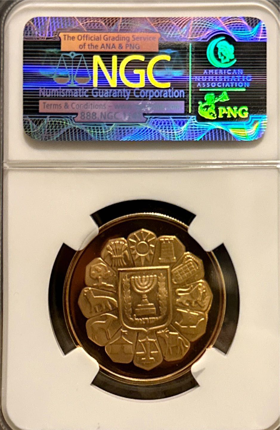 1978 Israel Gold Bar Mitzvah Medal  coin collectible - Main Image 2