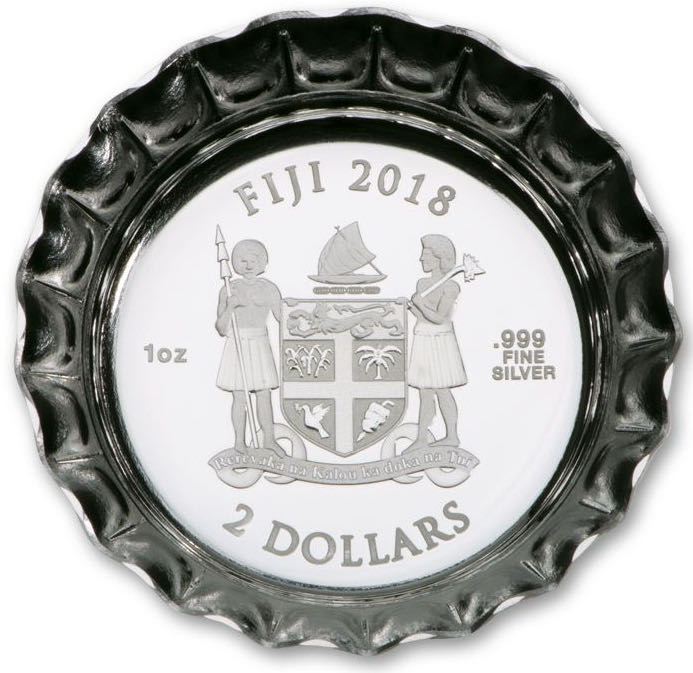 2018 Fiji 1oz Silver $2 Coca-Cola Cap  coin collectible - Main Image 2
