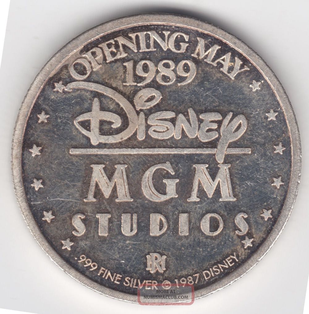 1989 Disney MGM Studios 1oz Round  coin collectible - Main Image 2