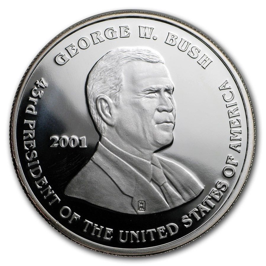 2001 Albert Gore / George Bush 1oz Round  coin collectible - Main Image 2
