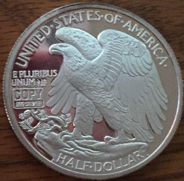 1916 Walking Liberty Half 2oz Replica  coin collectible - Main Image 2