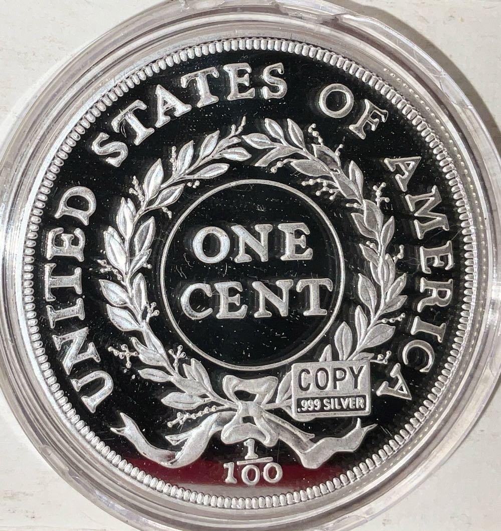1792 Birch One Cent 2oz Replica  coin collectible - Main Image 2