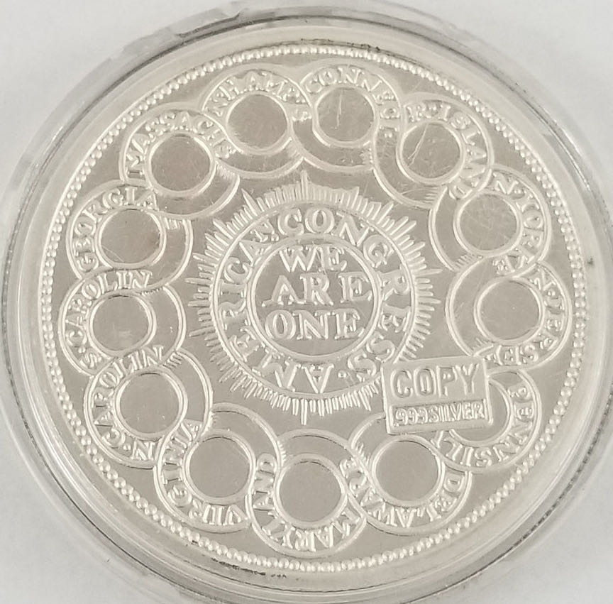 1776 Continental Dollar 2oz Replica  coin collectible - Main Image 2