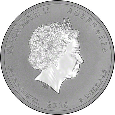 2014 1oz Silver Australian Lunar Series ll Year of the Horse  coin collectible - Main Image 2